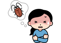 be scared ofのイラスト